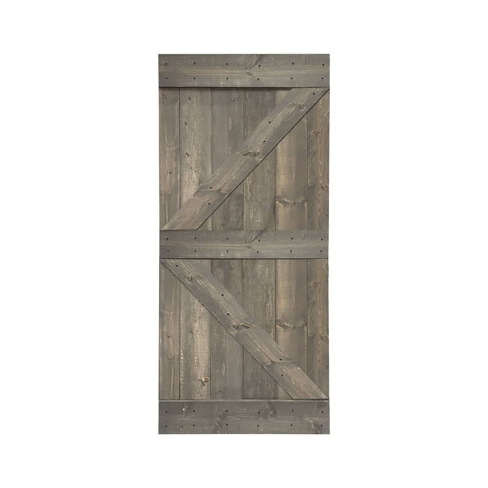 42 in. x 84 in. Solid Pine Wood Interior Sliding Barn Door Slab Z80397