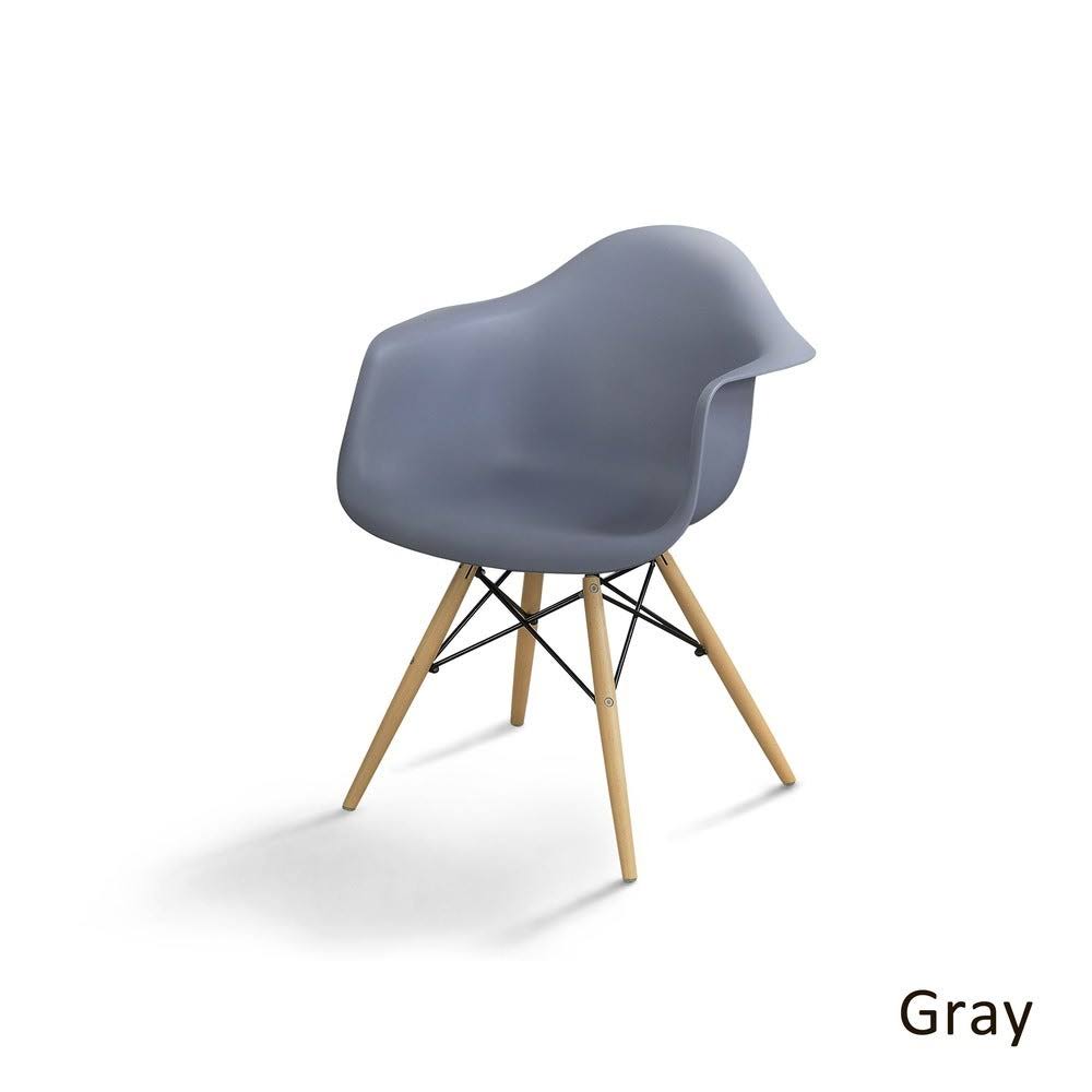 Modern Plastic Dining Chairs Set of 2 Dark Brown R237747
