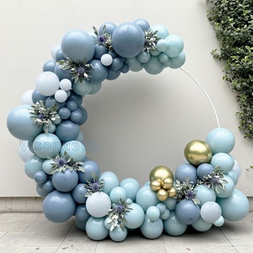 143pcs Double Stuffed Green Red White Pink Gold Balloon Arch Kit J20380