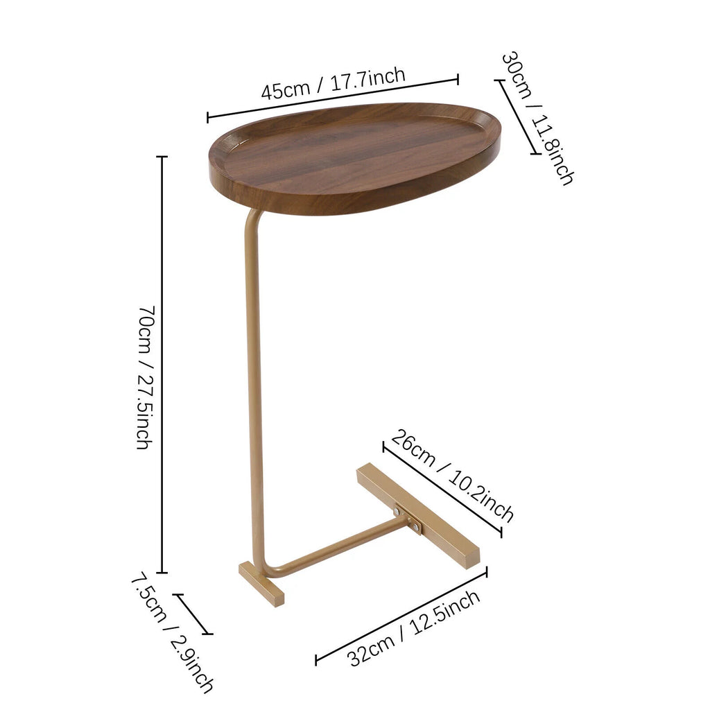 Gold Metal End Table 24 inch C229517