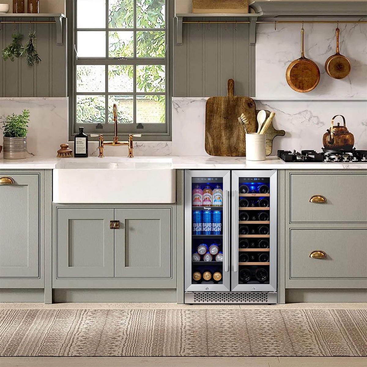 24 Inch Dual Zone Wine and Beverage Refrigerator E45730