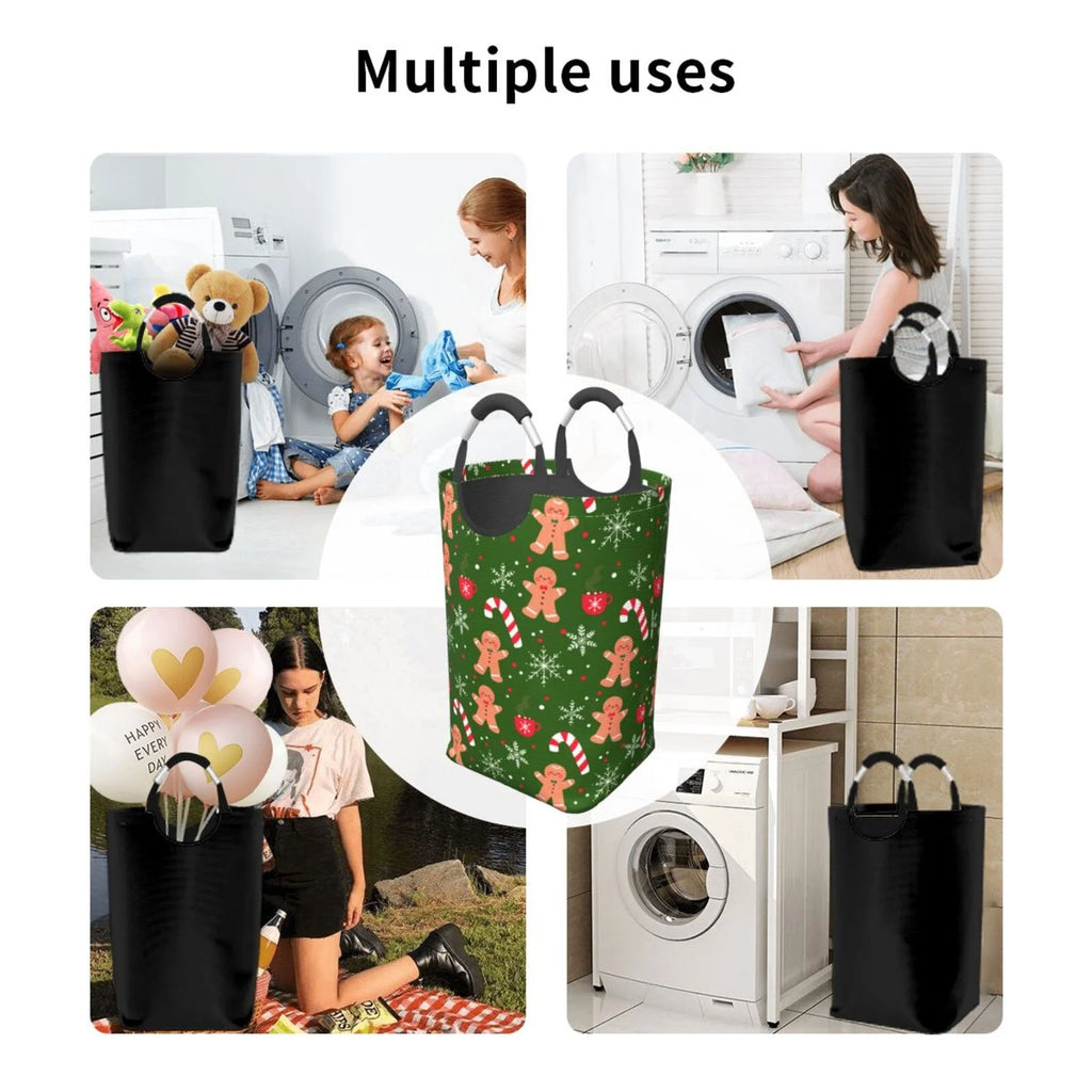 Collapsible Laundry Basket Hamper with Aluminum Handle, 50L T78327
