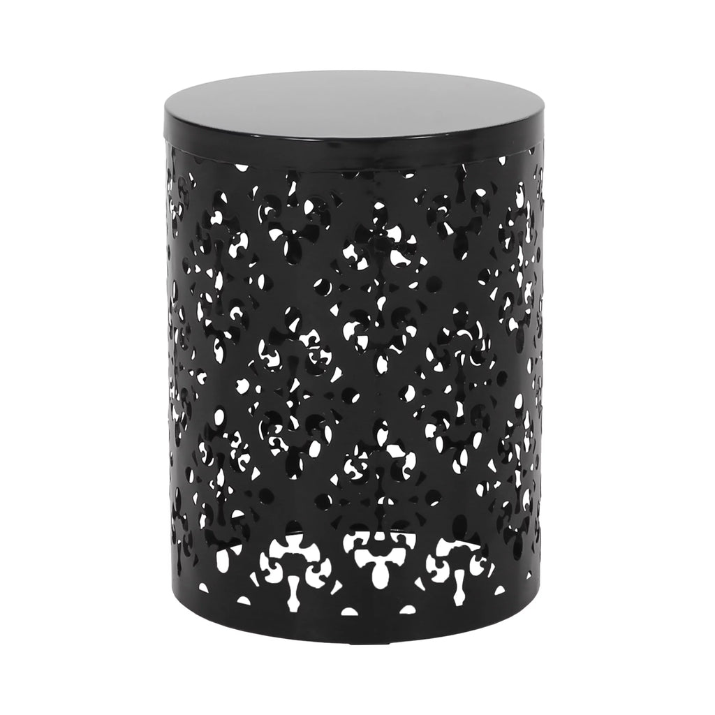 Black Outdoor Metal Side Table X21940