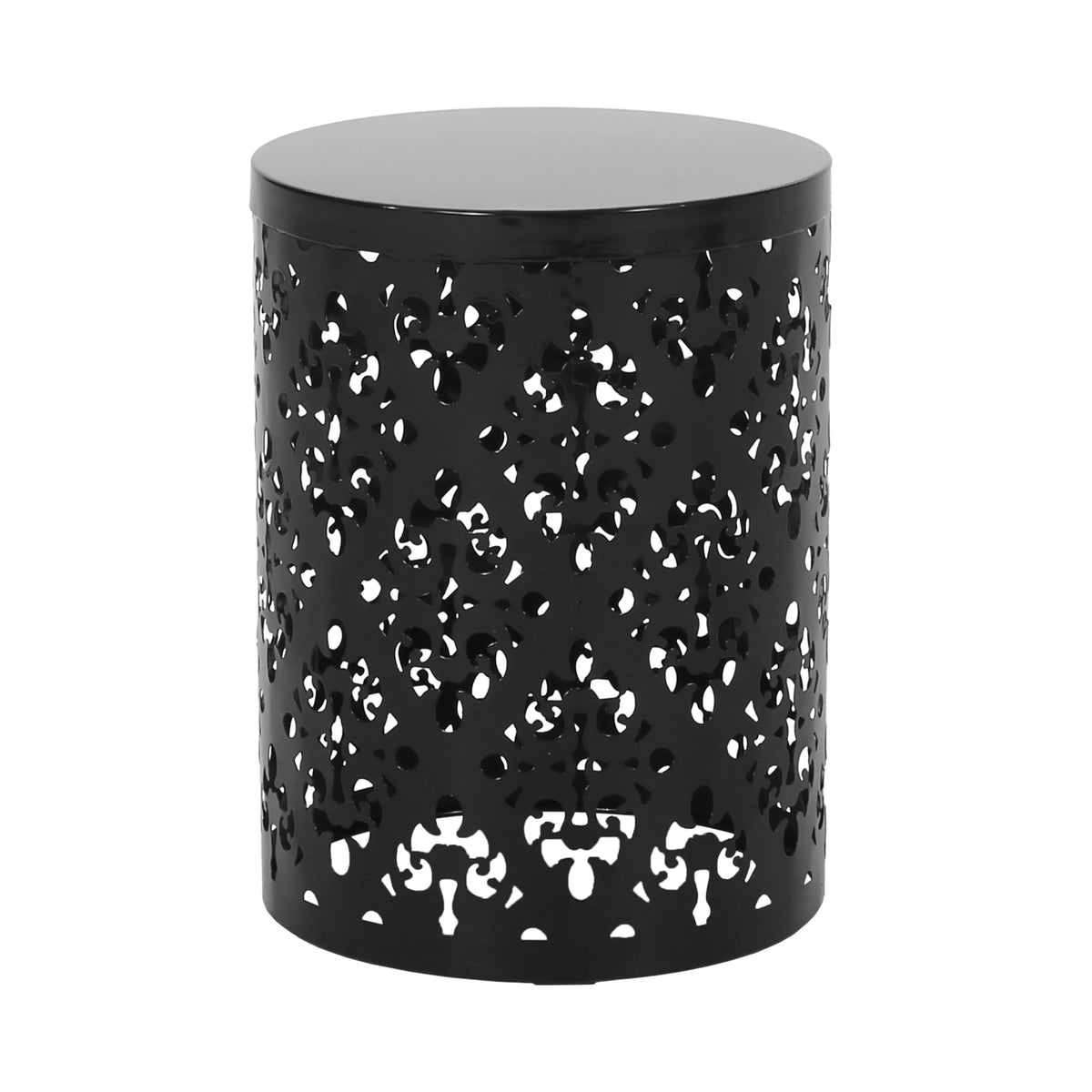 Black Outdoor Metal Side Table X21940
