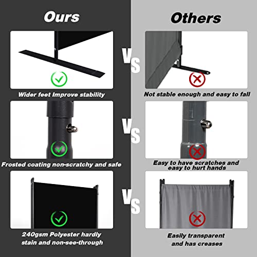 Black 4 Panel Folding Room Divider H881662
