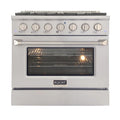 36 in. Propane Gas Burner Electric Oven Range Stainless Steel C201