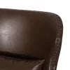 Dark Brown Upholstered Accent Chair with Nailhead Trim N8833