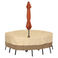 Large Round Patio Table Set Cover with Umbrella Hole Z428