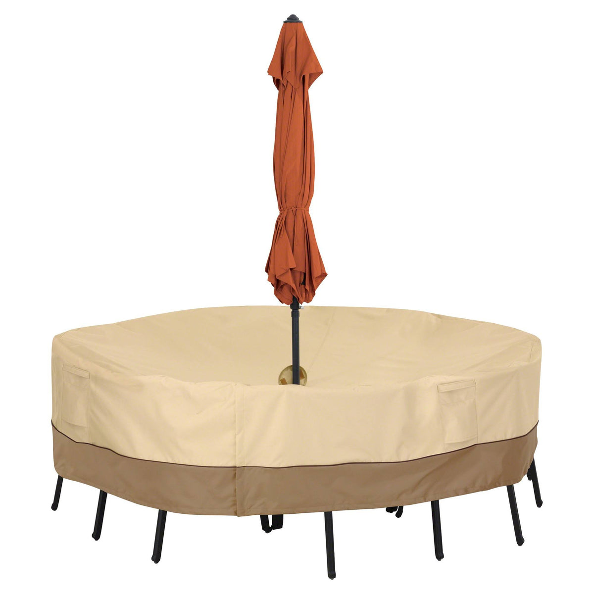 Large Round Patio Table Set Cover with Umbrella Hole Z428