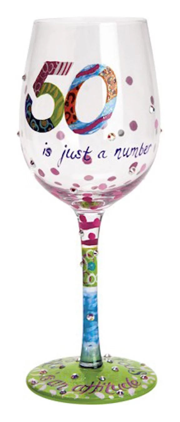 Hand Painted Wine Glass J523261