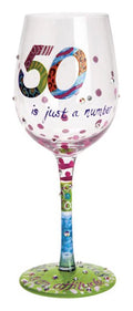 Hand Painted Wine Glass J523261
