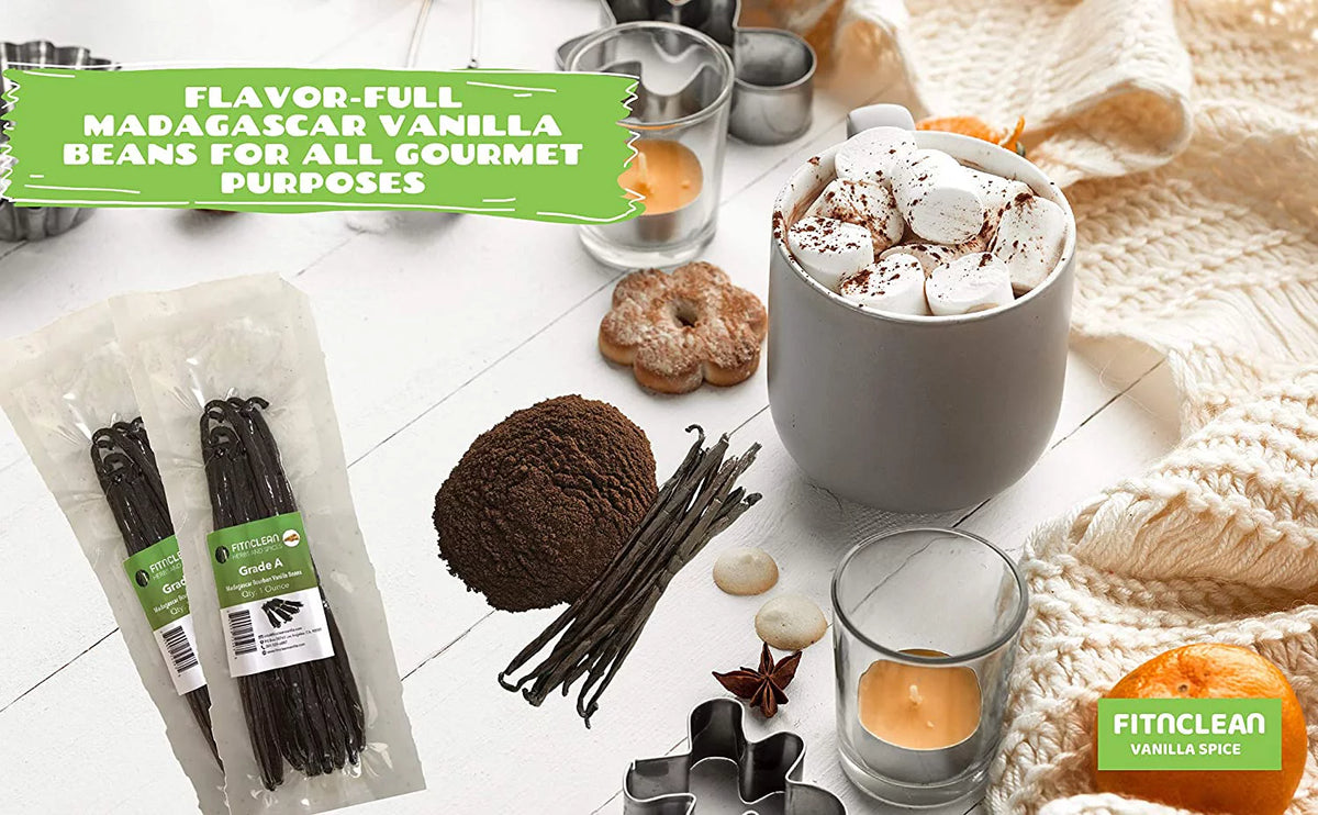 4oz Organic Vanilla Beans Grade A L64526