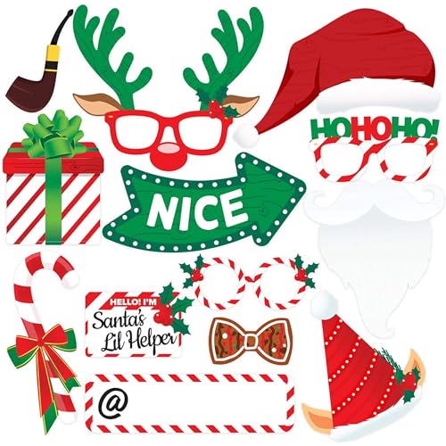 Christmas Photo Booth Props 38pc Set L360