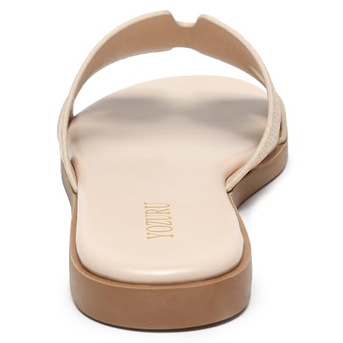 Womens Open Toe Slip on Leather Sandals Q689