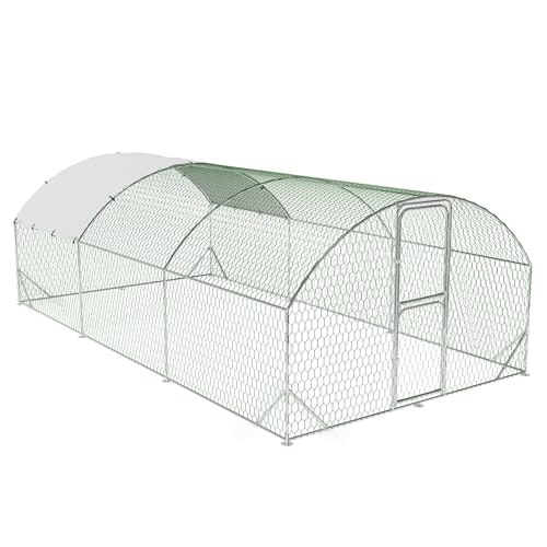 Large Metal Chicken Coop Run with Cover Y190049
