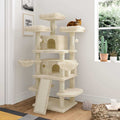 68 Inches Multi-Level Cat Tree with Cat Condo Plush Perches Sisal Scratching Y163830