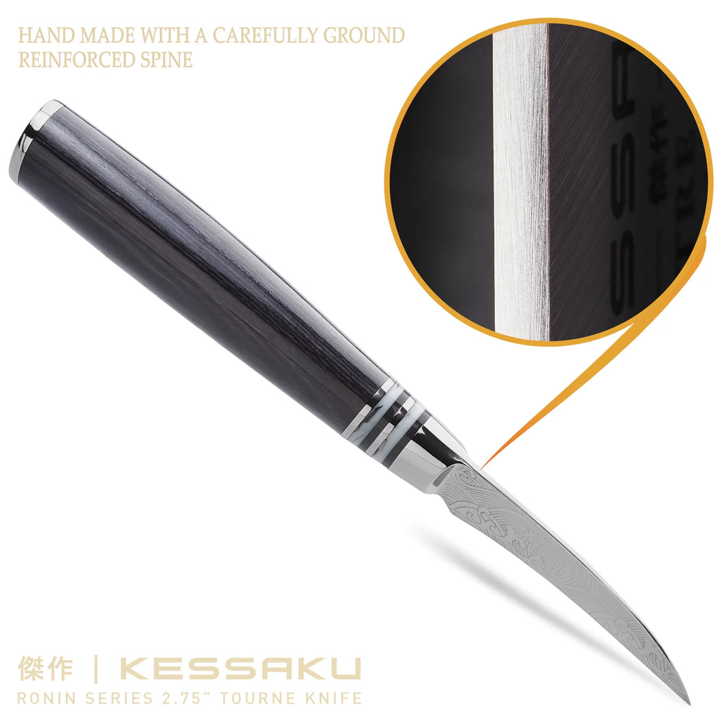 2.75-Inch Bird's Beak Paring Knife High Carbon Stainless Steel Pakkawood Handle E75608