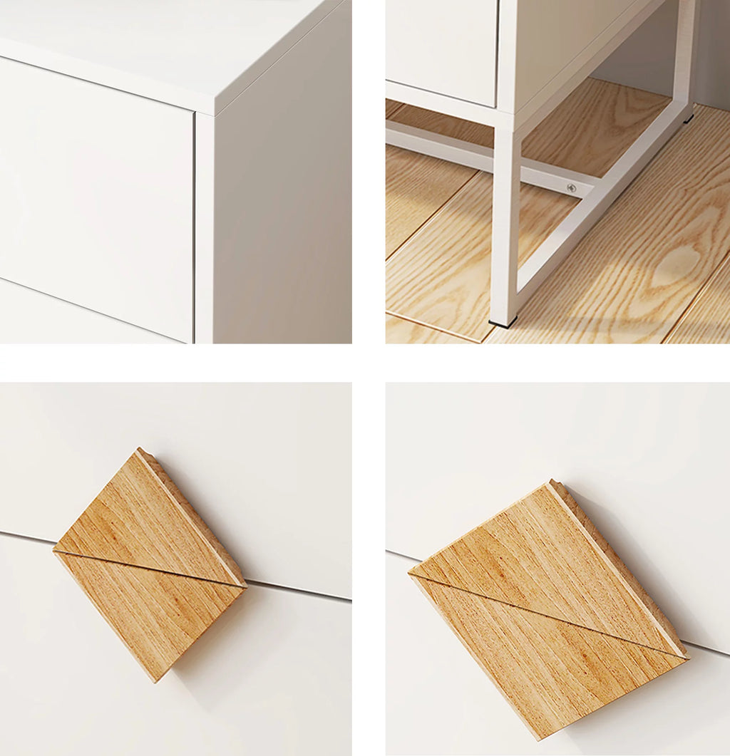 White 4 Drawer Wood Dresser G721