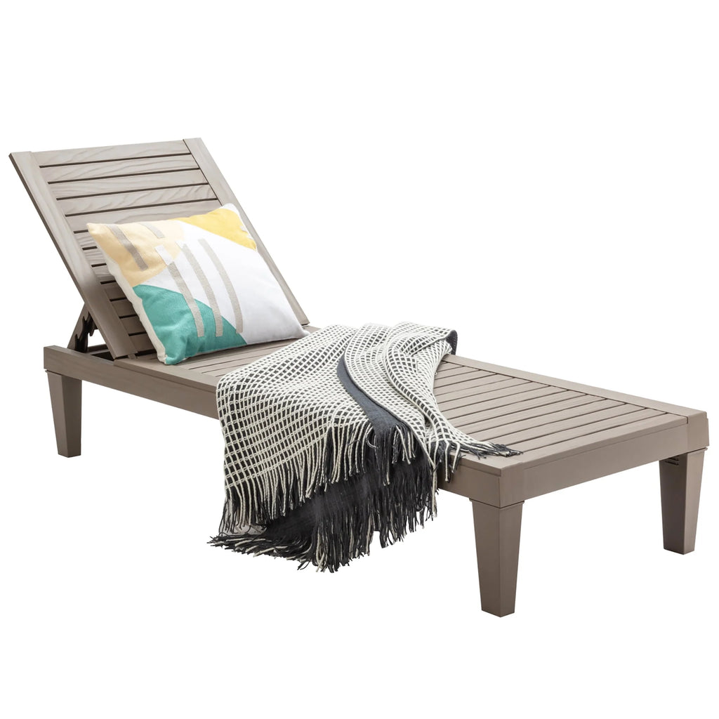 Adjustable Black Patio Lounge Chair U43454
