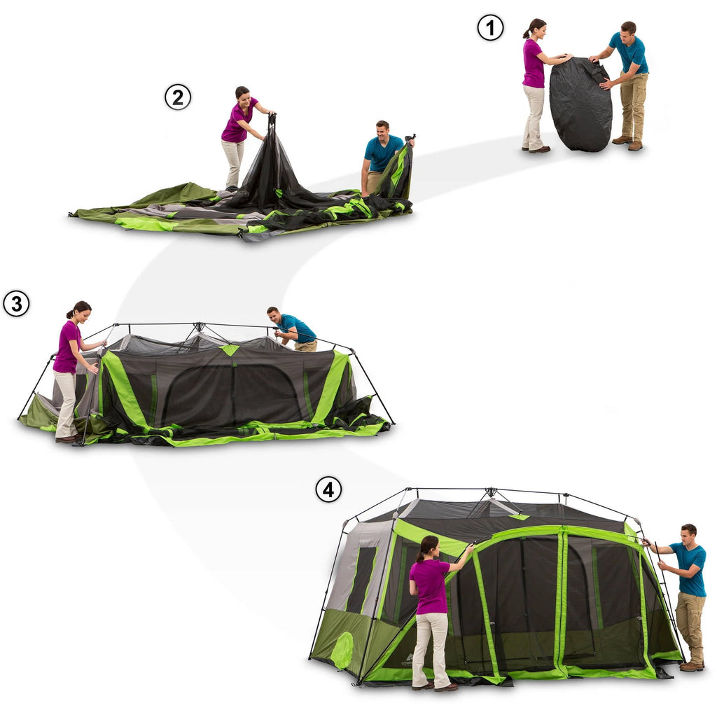 9 Person 2 Room Cabin Tent with Screen Room M617658