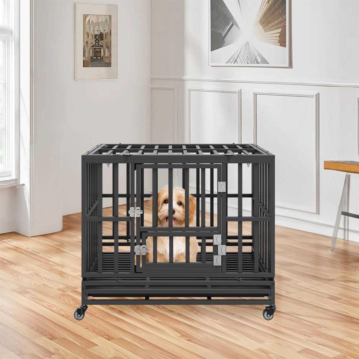 38 Inch Heavy Duty 3-Door Dog Crate B984925