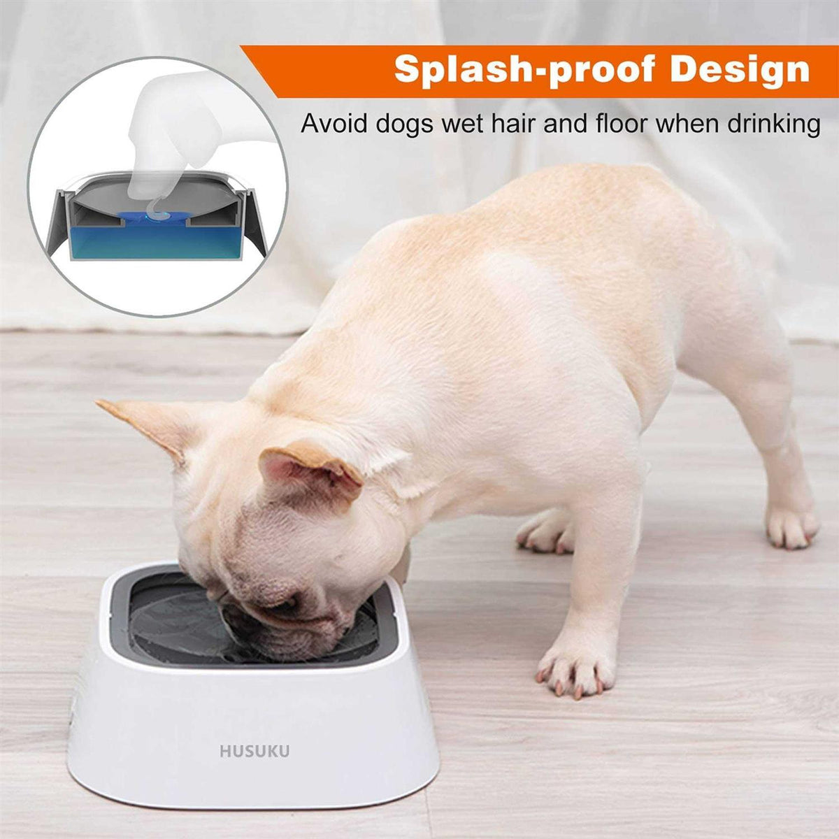 Dog Bowl 35oz Slow Water Feeder Y222