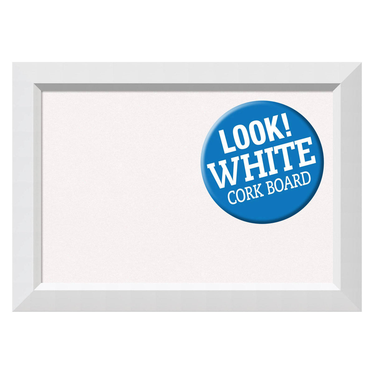 Framed Cork Board 32 inch x 24 inch White G715312