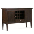 Brown Wood Sideboard Buffet Credenza and Wine Rack V5931