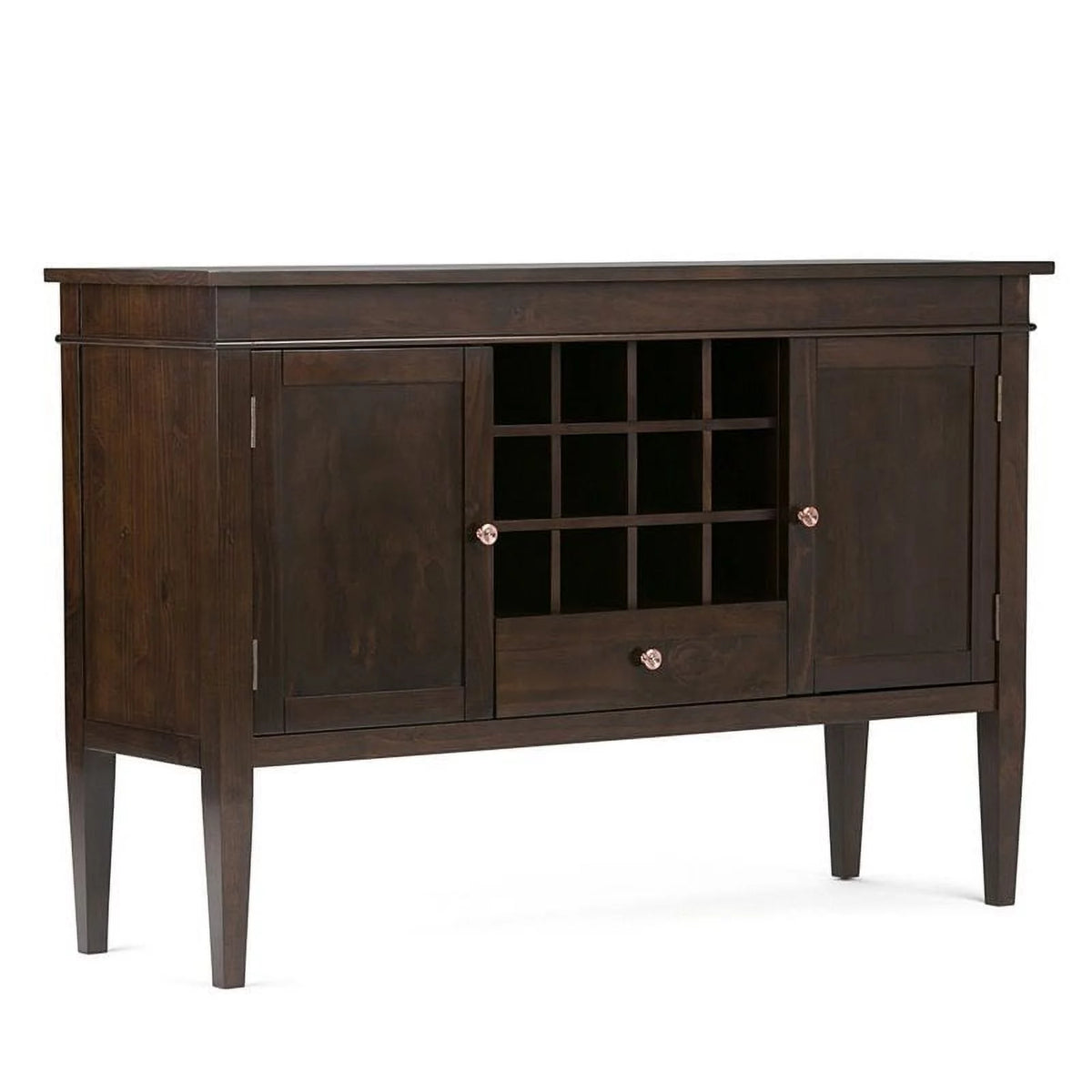 Brown Wood Sideboard Buffet Credenza and Wine Rack V5931