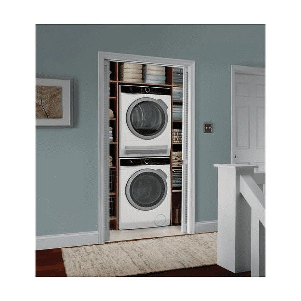 White Compact Front Load Steam Washer with 2.4 cu. ft. Capacity T57988