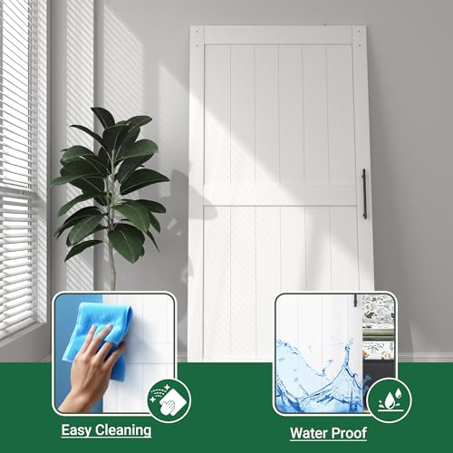 White Sliding Barn Door with Hardware Kit Z19034
