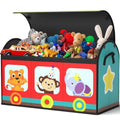 Extra Large Collapsible Toy Storage Organizer with Lids, Black H863405