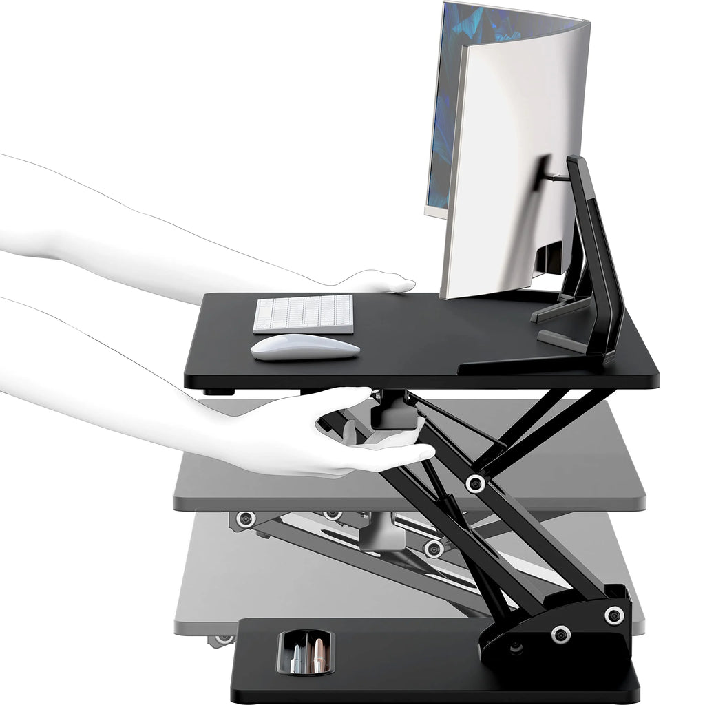 28" Black Height Adjustable Standing Desk V33425