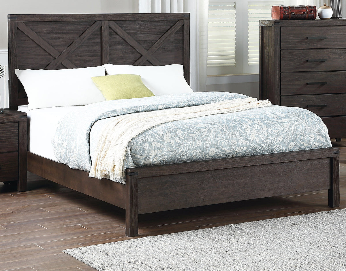 Queen Size Plywood Solid Wood Bed D8359