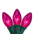 Set of 25 Transparent Pink C9 Christmas Lights F406742
