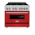 36 in. Stainless Steel Gas Burner Electric Oven Range S830
