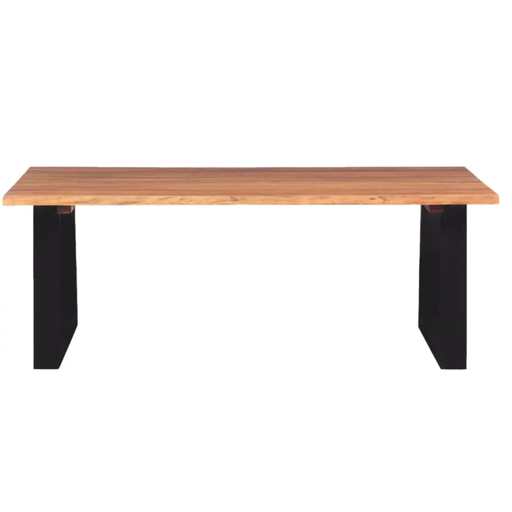 Acacia Wood Coffee Table with Metal Legs B433