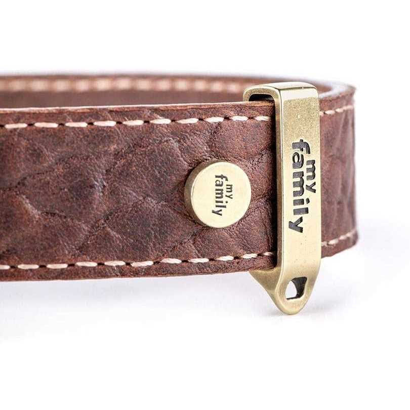 Genuine Embossed Italian Leather Dog Collar B13650