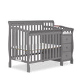 Storm Grey 4-in-1 Convertible Mini Crib and Changer B95615
