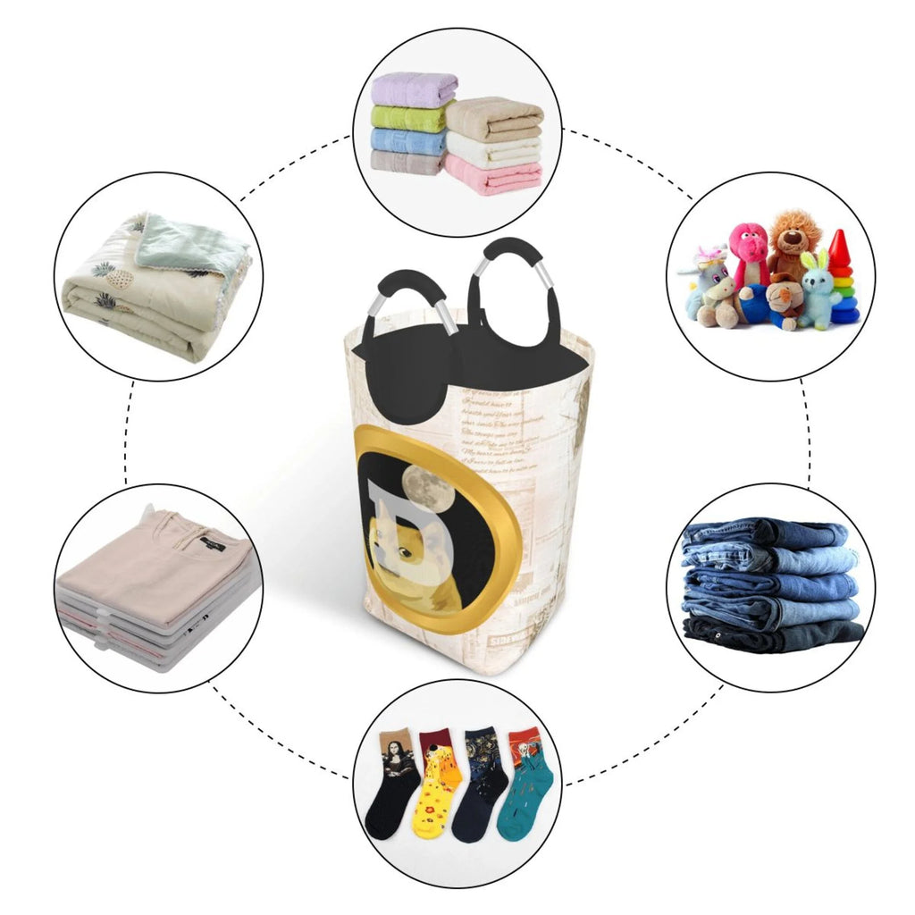 50L Rectangular Laundry Hamper with Aluminum Handles S959812