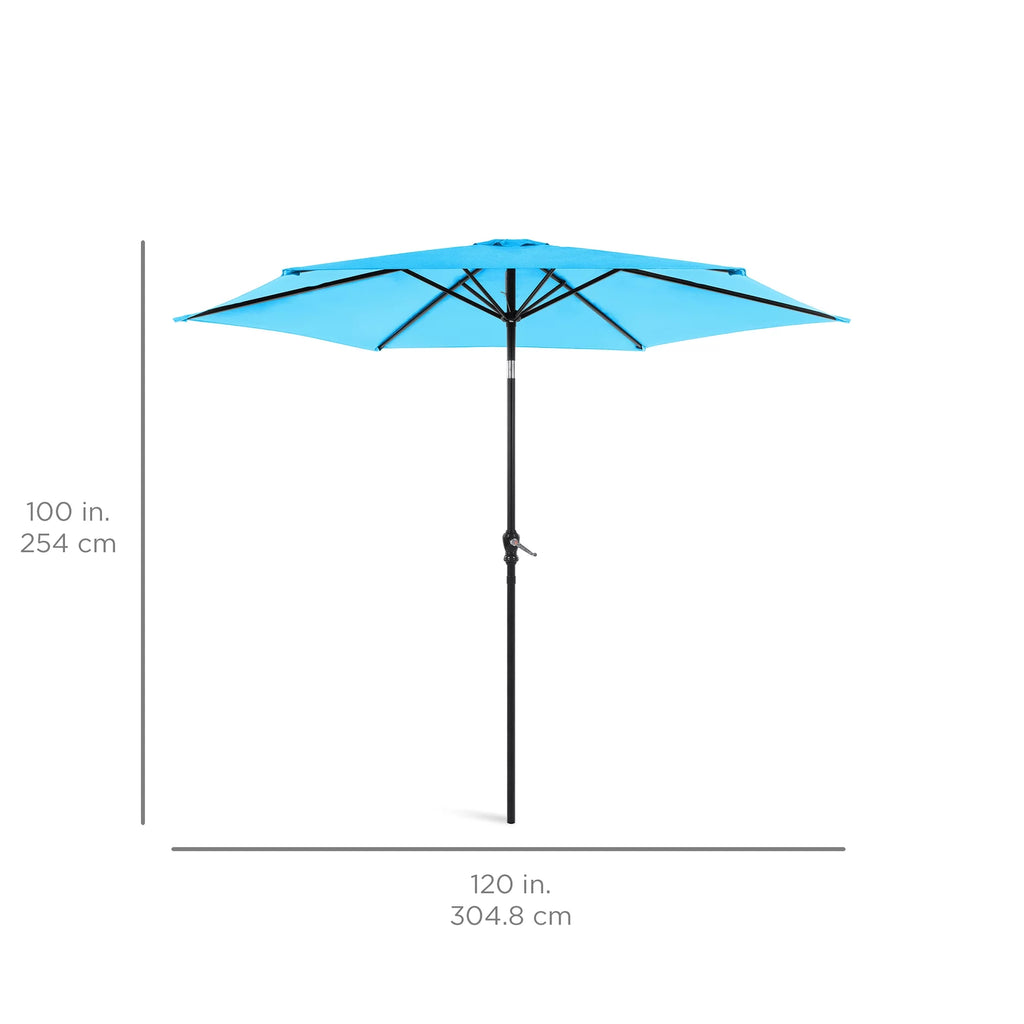 10ft Steel Patio Umbrella with Crank L61163