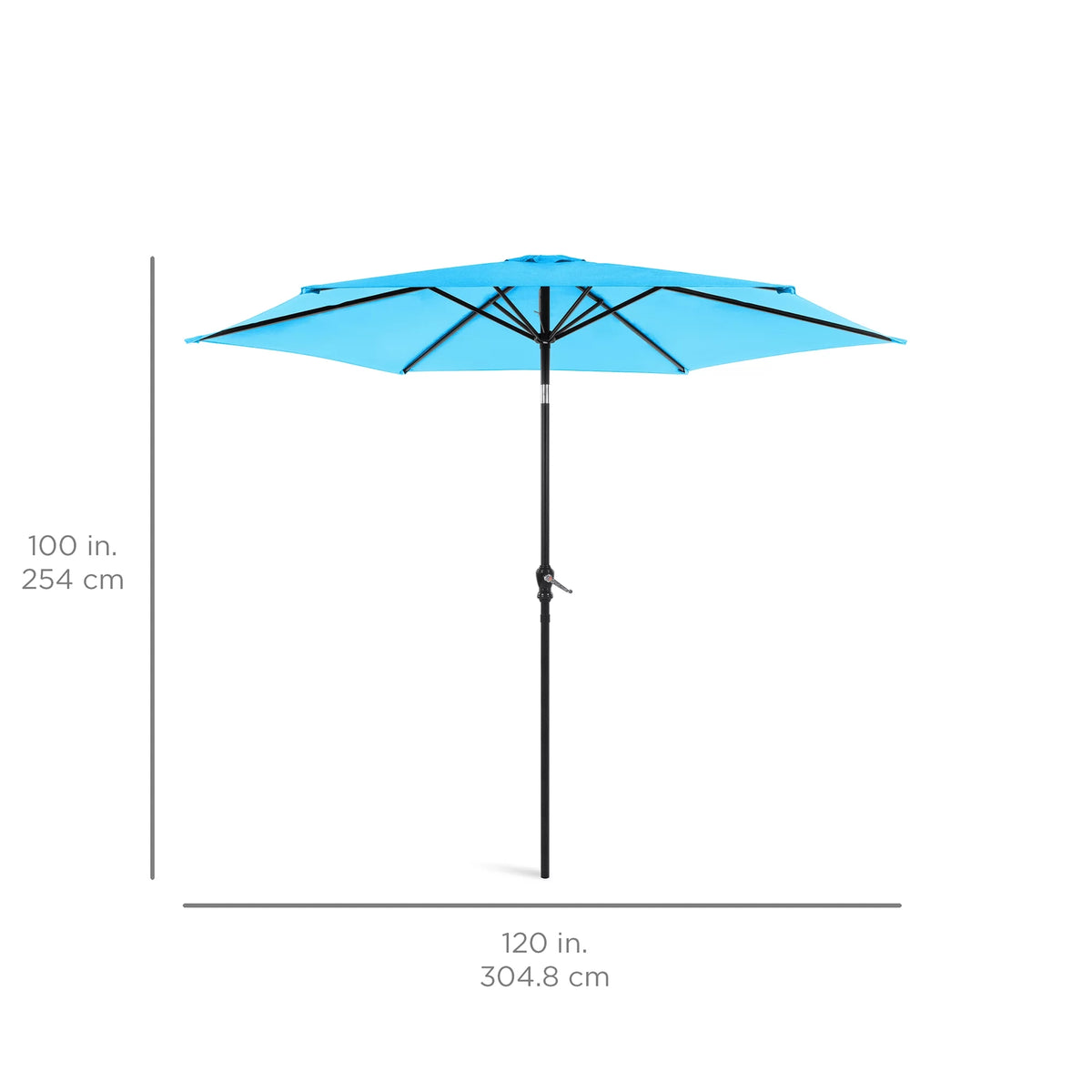 10ft Steel Patio Umbrella with Crank L61163