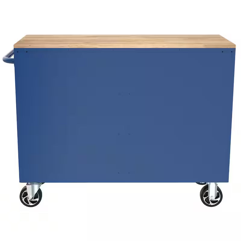 46 in. Gloss Blue Mobile Workbench Cabinet N8117