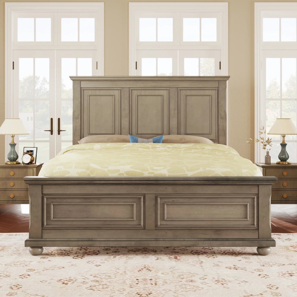 Queen Bed with Pinewood Design Y2241