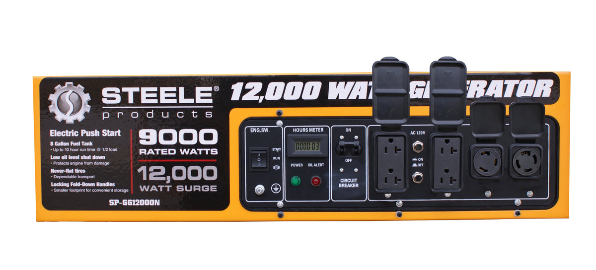 12,000-Watt Gasoline Powered Electric Start Portable Generator E80590
