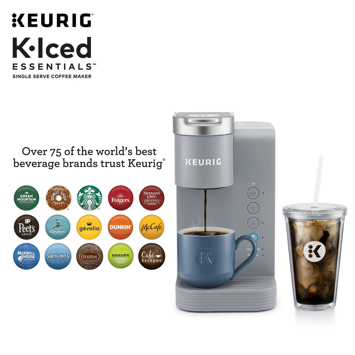 Gray Single-Serve K-Cup Pod Coffee Maker W8989