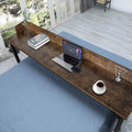 Brown Overbed Table with Wheels O292584