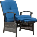 Adjustable Outdoor Recliner Chair with Removable Cushions Y484