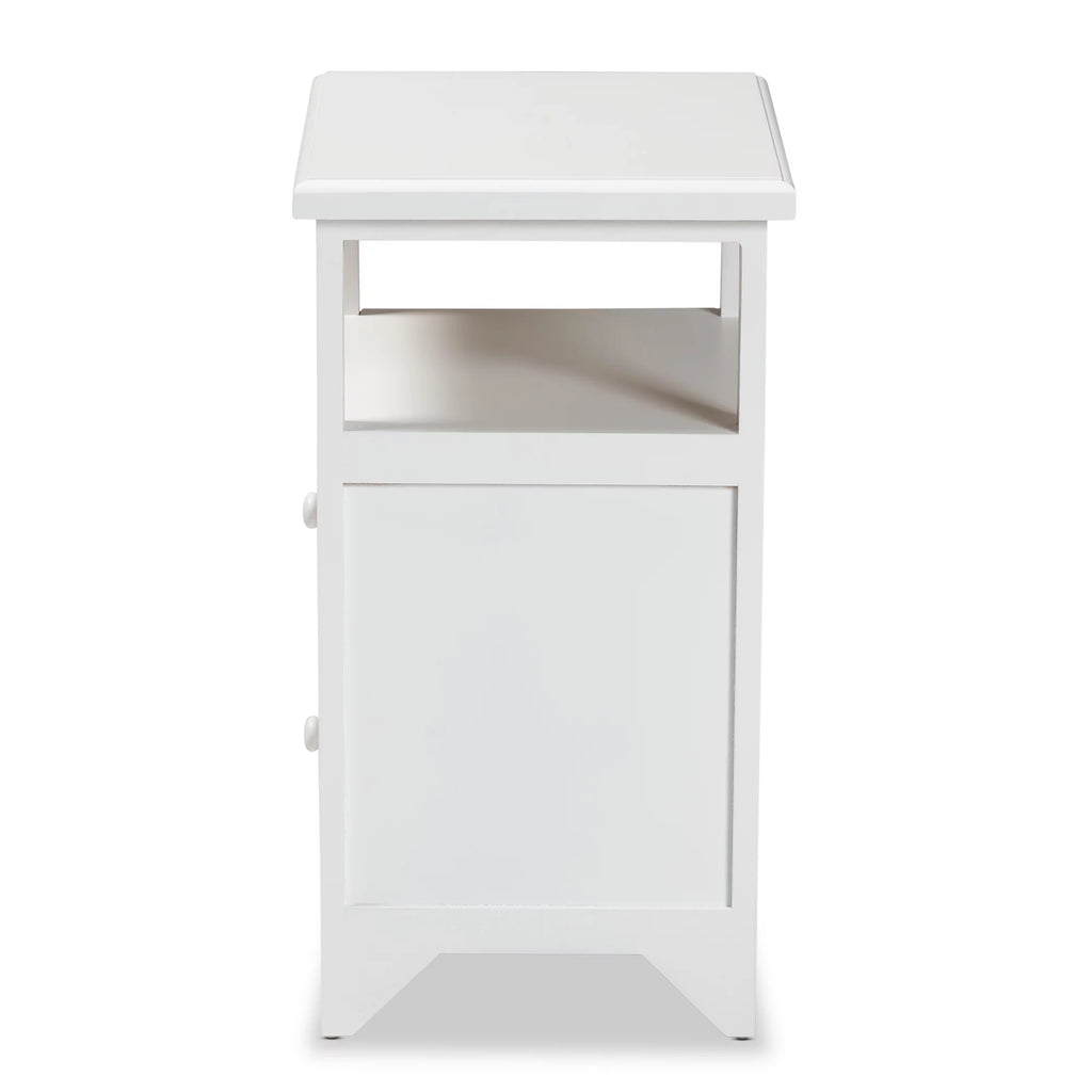 White 2-Drawer Wood Nightstand W756013