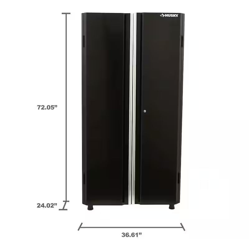 24-Gauge Steel Garage Gear Cabinet in Black M1217